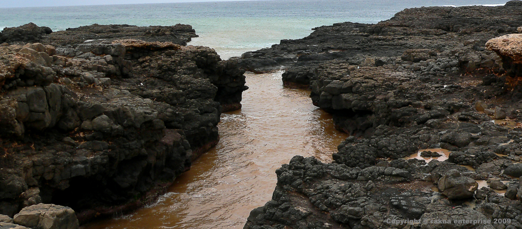 Kapverdische Insel Sal Mitte Buracona nach starkem Regenfall